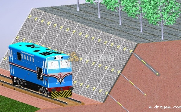 锚杆挂网喷浆护坡施工